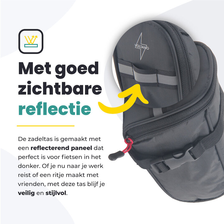 Voltano Luxe Zadeltas - Zwart