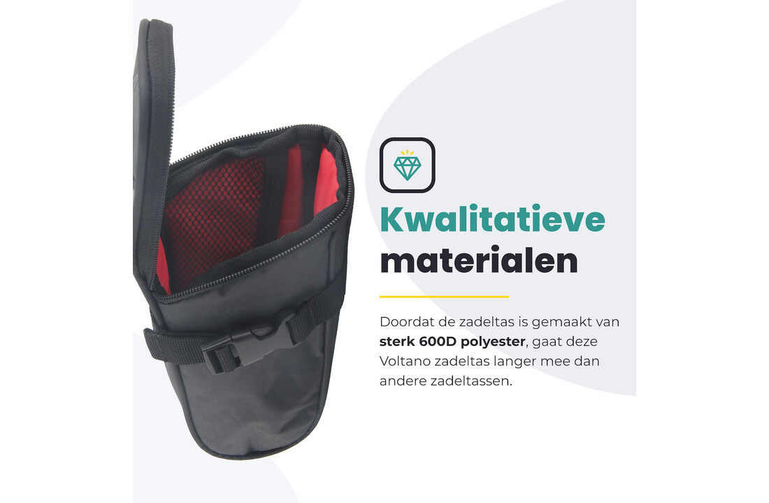 Voltano Luxe Zadeltas - Zwart