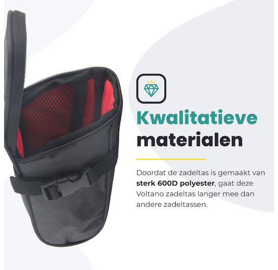 Voltano Luxe Zadeltas - Zwart