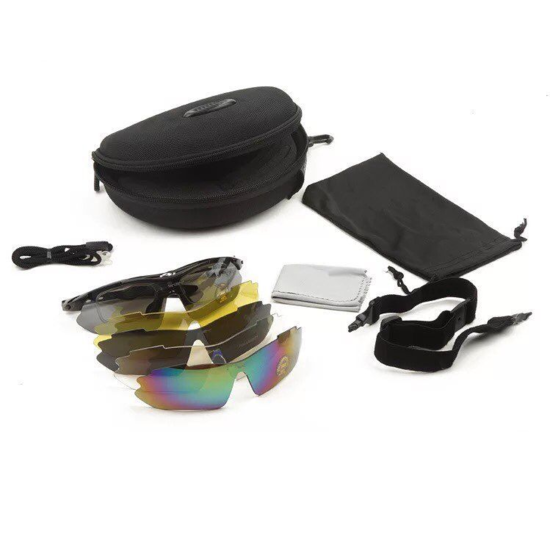 Voltano Fietsbril - Zwart - Incl. 5 Gratis Lenzen En Meer