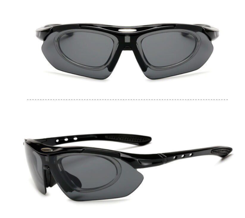 Voltano Fietsbril - Zwart - Incl. 5 Gratis Lenzen En Meer