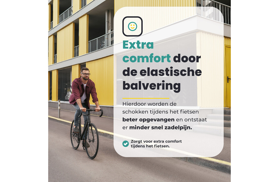 Voltano Fietszadel Met Voorgevormde Gelpads - Bruin