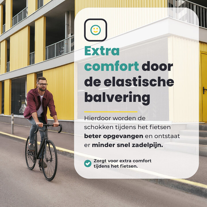 Voltano Fietszadel Met Voorgevormde Gelpads - Bruin