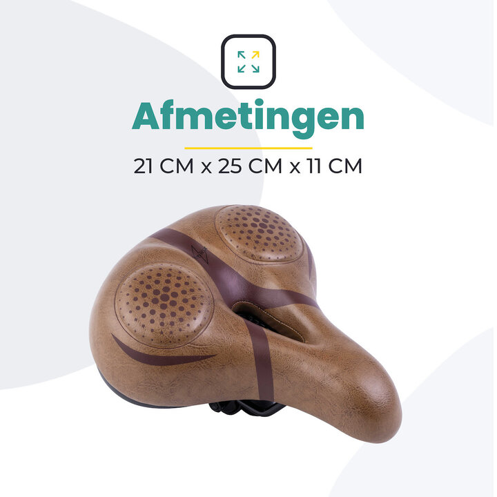 Voltano Fietszadel Met Voorgevormde Gelpads - Bruin