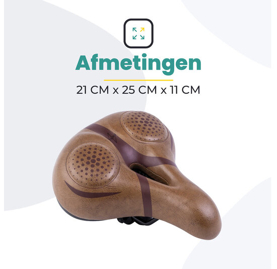 Voltano Fietszadel Met Voorgevormde Gelpads - Bruin