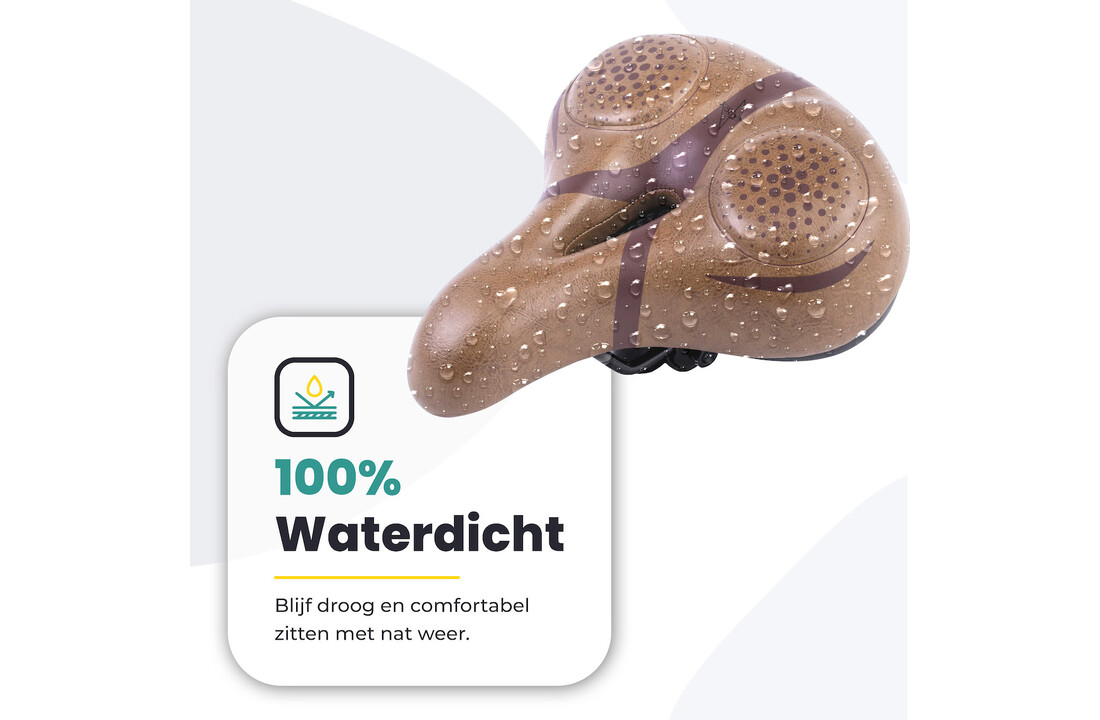 Voltano Fietszadel Met Voorgevormde Gelpads - Bruin