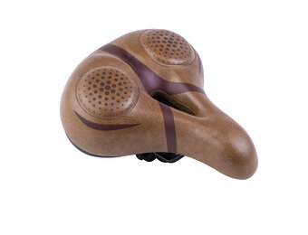 Voltano Fietszadel Met Voorgevormde Gelpads - Bruin