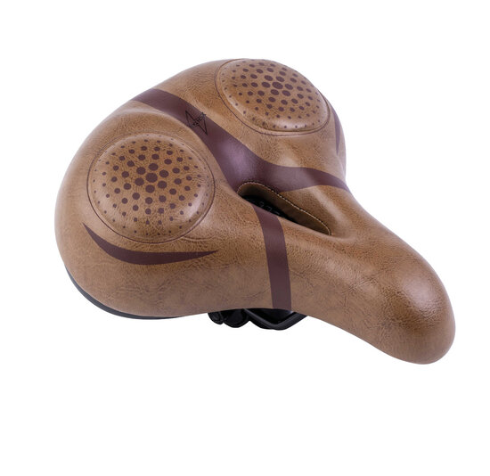 Voltano Fietszadel Met Voorgevormde Gelpads - Bruin