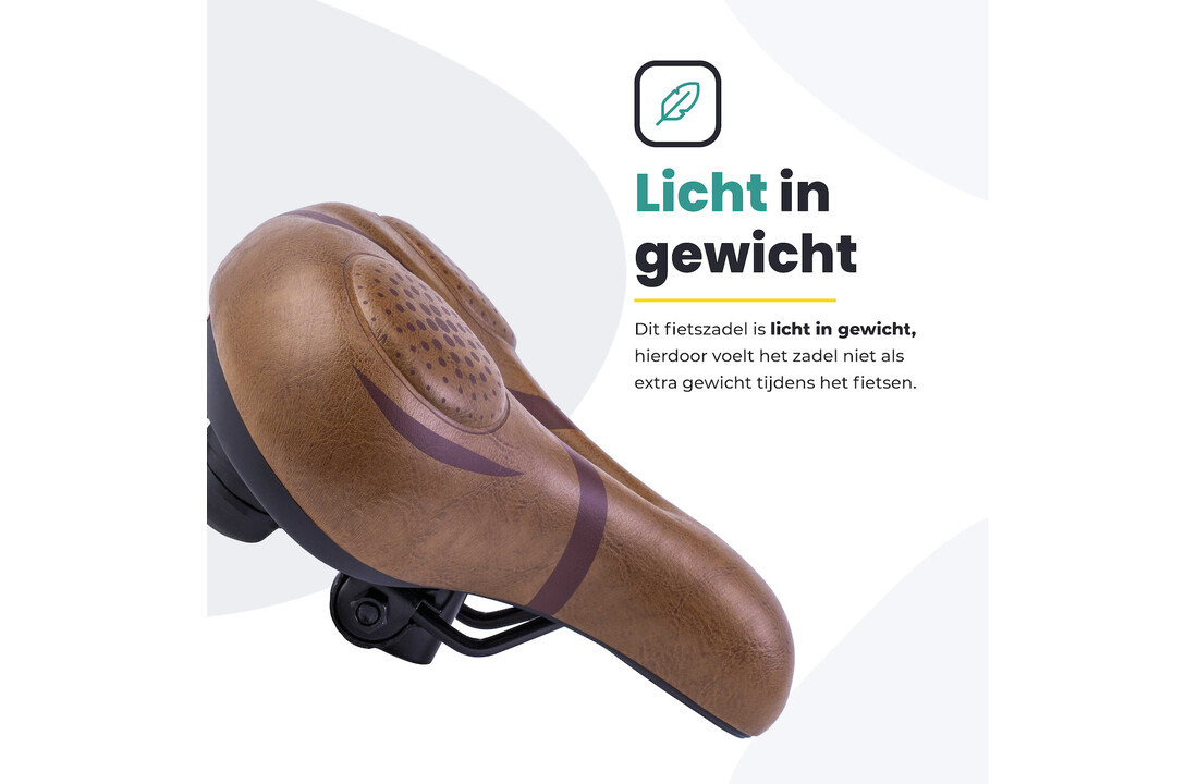 Voltano Fietszadel Met Voorgevormde Gelpads - Bruin