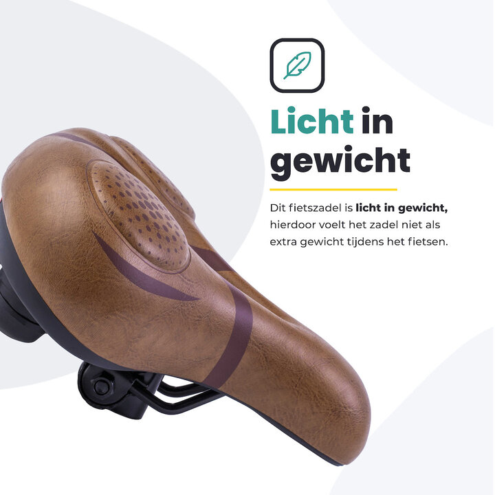 Voltano Fietszadel Met Voorgevormde Gelpads - Bruin