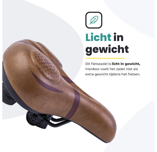 Voltano Fietszadel Met Voorgevormde Gelpads - Bruin