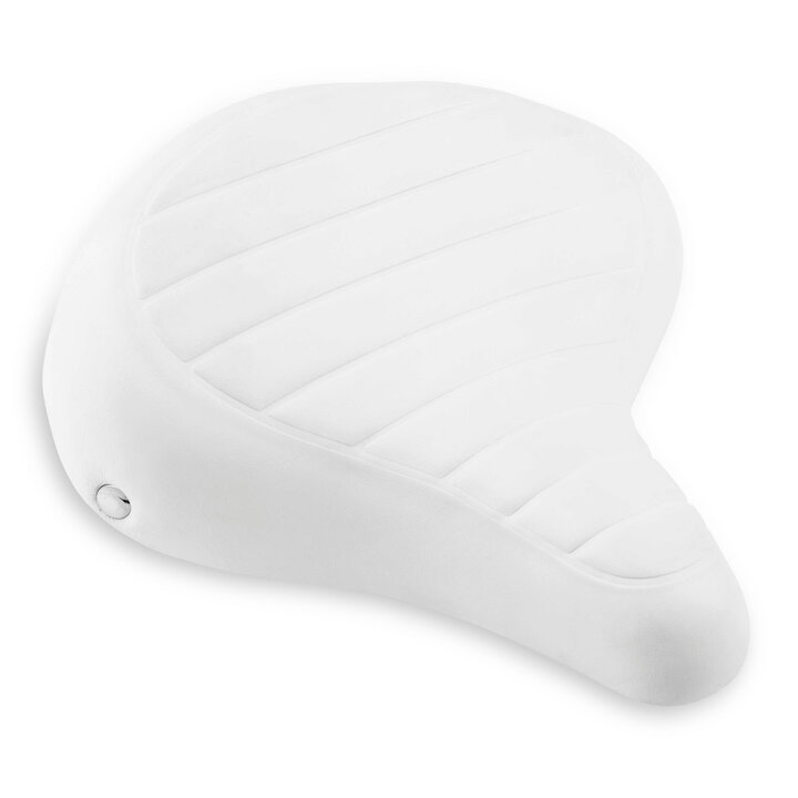 Voltano Drifter Fietszadel - Wit - Gratis Zadelstrop