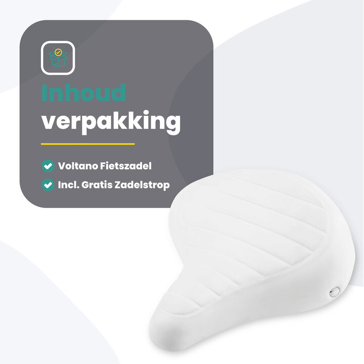 Voltano Drifter Fietszadel - Wit - Gratis Zadelstrop