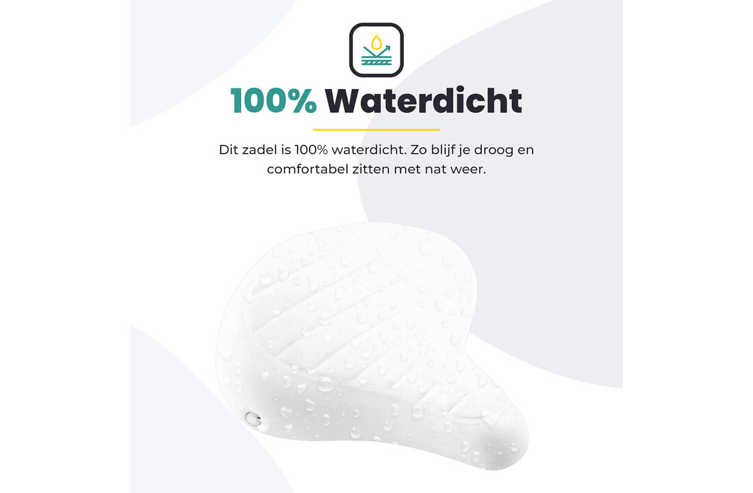 Voltano Drifter Fietszadel - Wit - Gratis Zadelstrop