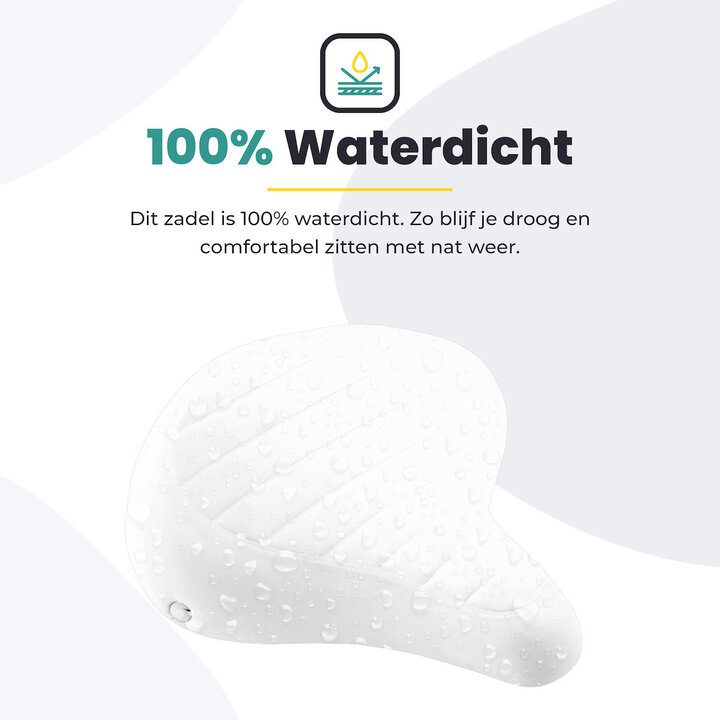 Voltano Drifter Fietszadel - Wit - Gratis Zadelstrop