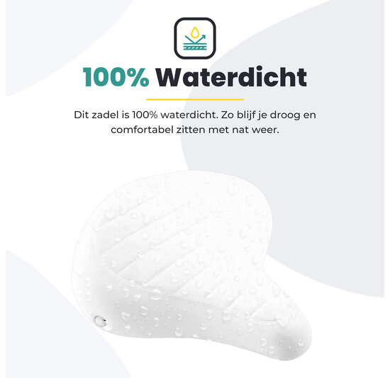 Voltano Drifter Fietszadel - Wit - Gratis Zadelstrop