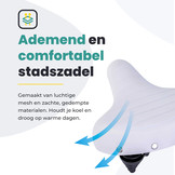 Voltano Drifter Fietszadel - Wit - Gratis Zadelstrop