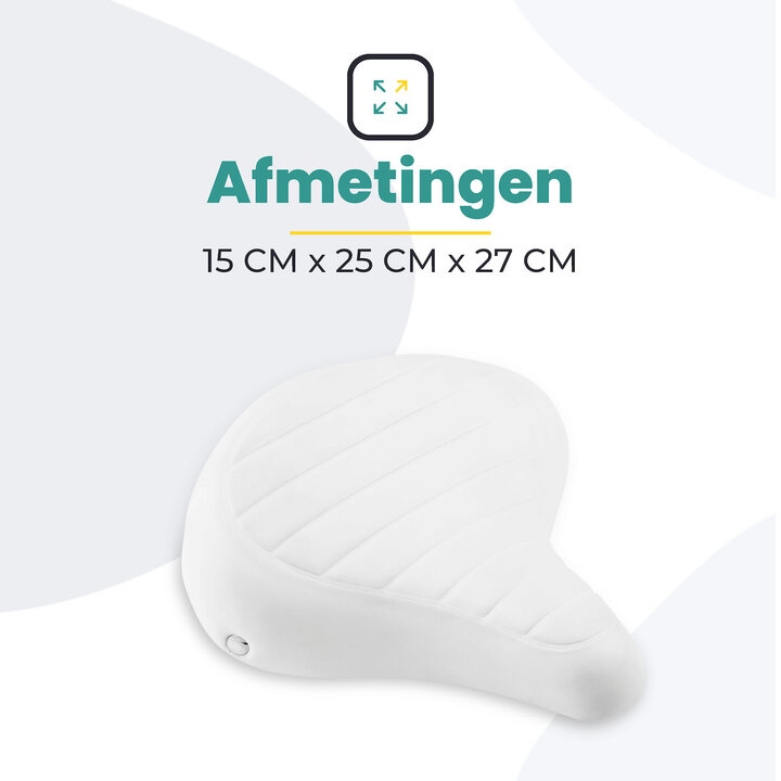 Voltano Drifter Fietszadel - Wit - Gratis Zadelstrop