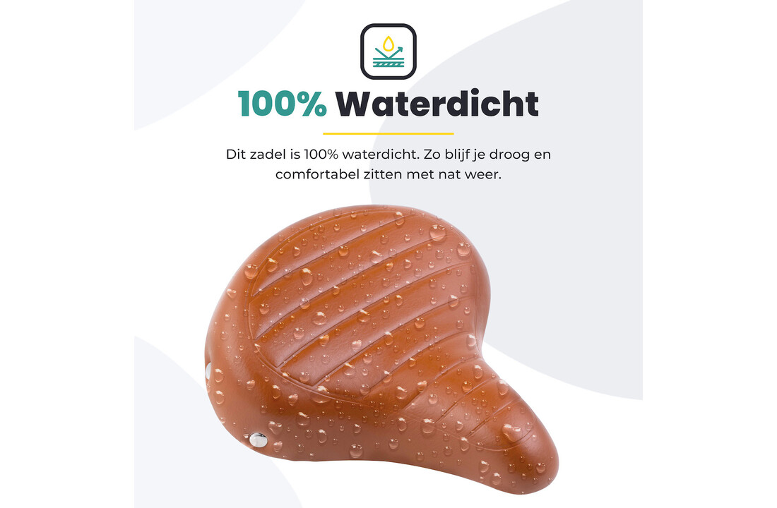 Voltano Drifter Fietszadel - Lichtbruin - Gratis Zadelstrop