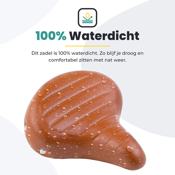 Voltano Drifter Fietszadel - Lichtbruin - Gratis Zadelstrop