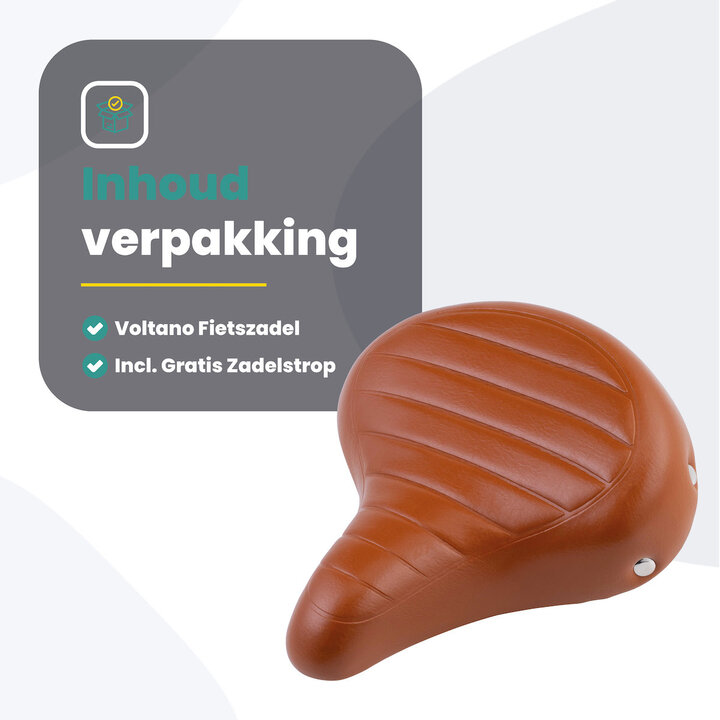 Voltano Drifter Fietszadel - Lichtbruin - Gratis Zadelstrop