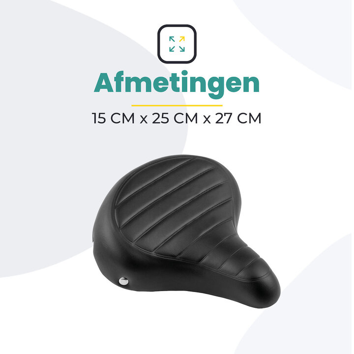 Voltano Drifter Fietszadel - Zwart - Gratis Zadelstrop