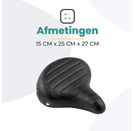 Voltano Drifter Fietszadel - Zwart - Gratis Zadelstrop