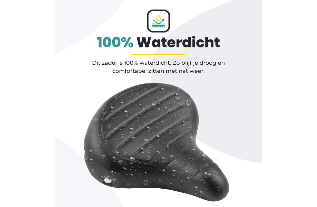 Voltano Drifter Fietszadel - Zwart - Gratis Zadelstrop