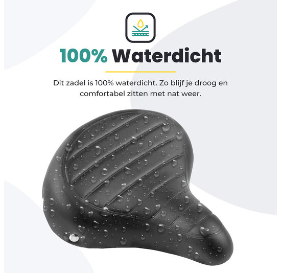 Voltano Drifter Fietszadel - Zwart - Gratis Zadelstrop