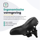 Voltano Drifter Fietszadel - Zwart - Gratis Zadelstrop