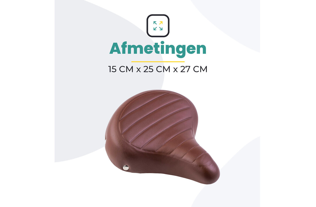 Voltano Drifter Fietszadel - Bruin - Gratis Zadelstrop