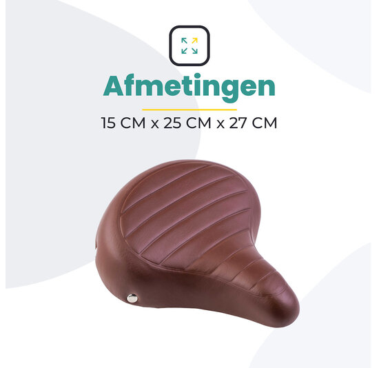 Voltano Drifter Fietszadel - Bruin - Gratis Zadelstrop