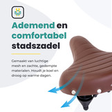 Voltano Drifter Fietszadel - Bruin - Gratis Zadelstrop