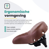 Voltano Drifter Fietszadel - Bruin - Gratis Zadelstrop