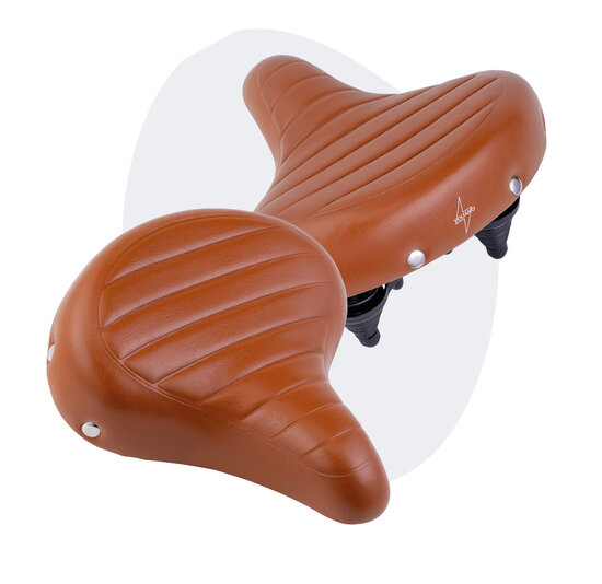 Voltano Drifter Fietszadel - Lichtbruin - Gratis Zadelstrop