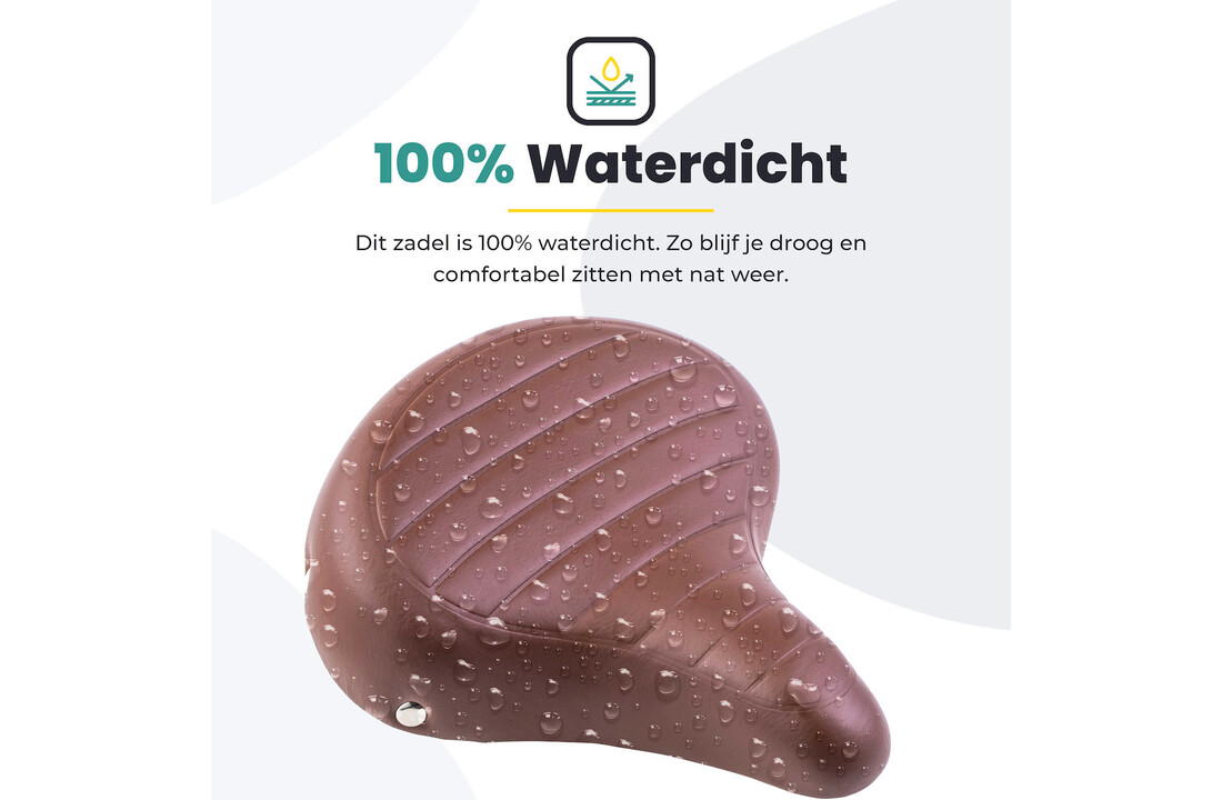Voltano Drifter Fietszadel - Bruin - Gratis Zadelstrop