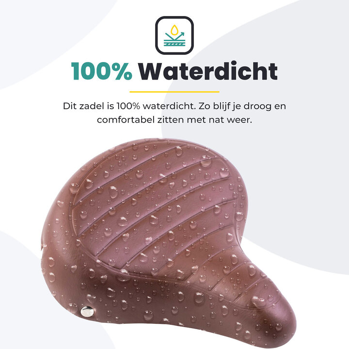 Voltano Drifter Fietszadel - Bruin - Gratis Zadelstrop