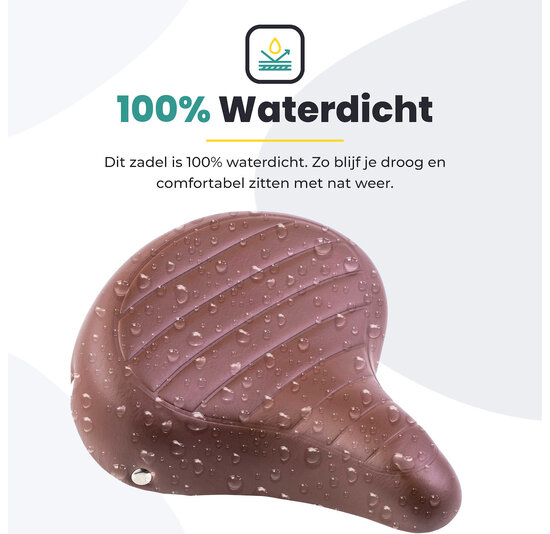 Voltano Drifter Fietszadel - Bruin - Gratis Zadelstrop