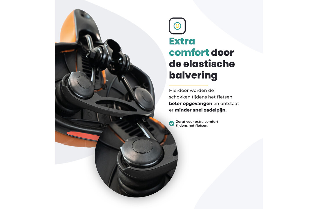 Voltano Fietszadel Met Gelpads - Bruin