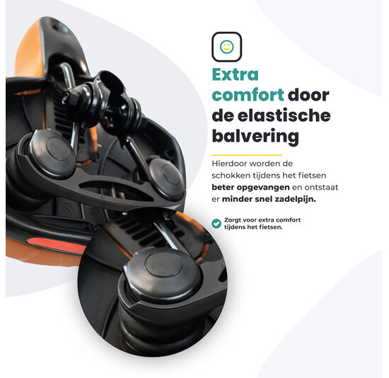 Voltano Fietszadel Met Gelpads - Bruin