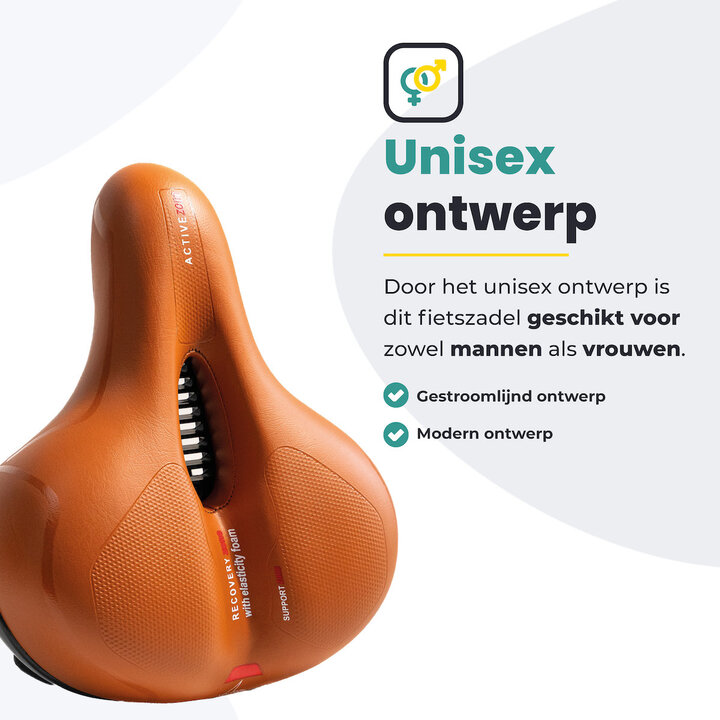 Voltano Fietszadel Met Gelpads - Bruin