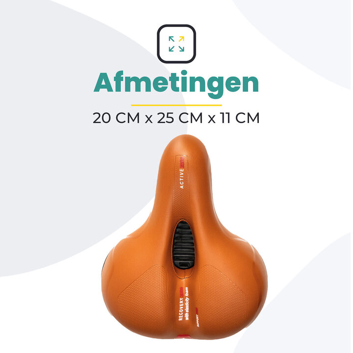 Voltano Fietszadel Met Gelpads - Bruin