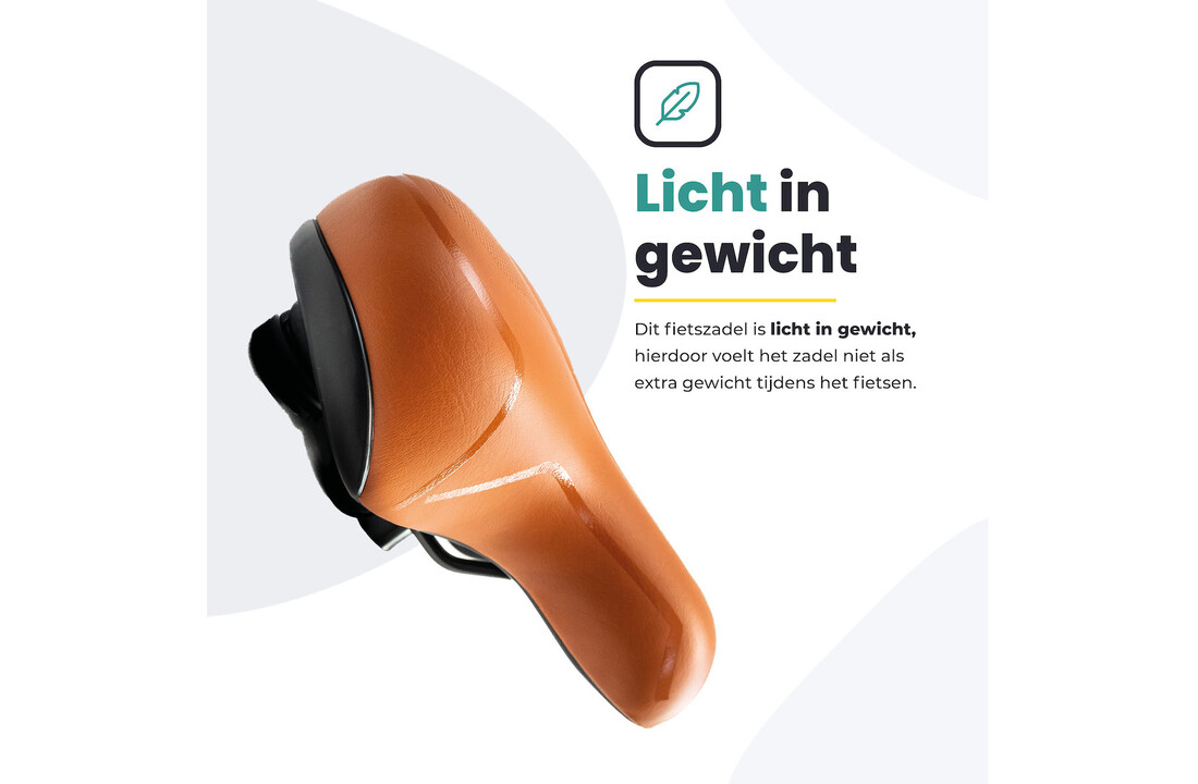 Voltano Fietszadel Met Gelpads - Bruin