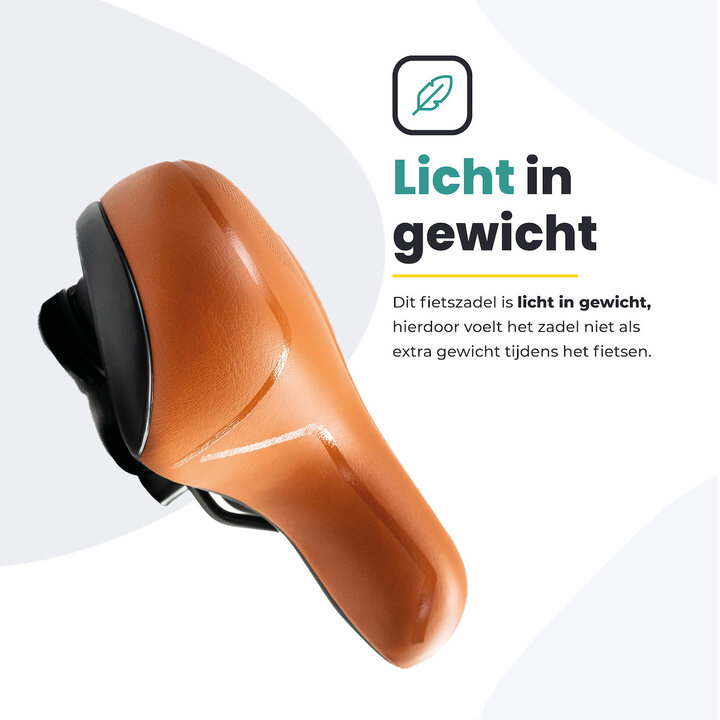 Voltano Fietszadel Met Gelpads - Bruin