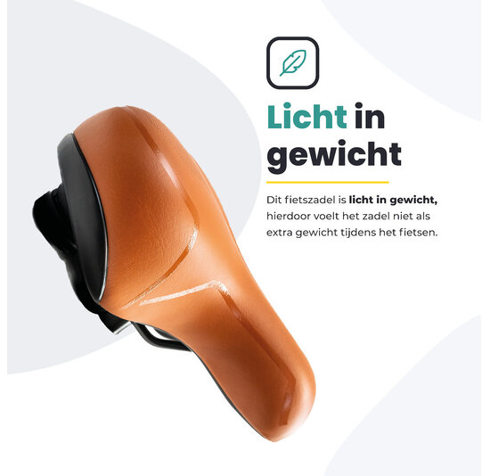 Voltano Fietszadel Met Gelpads - Bruin