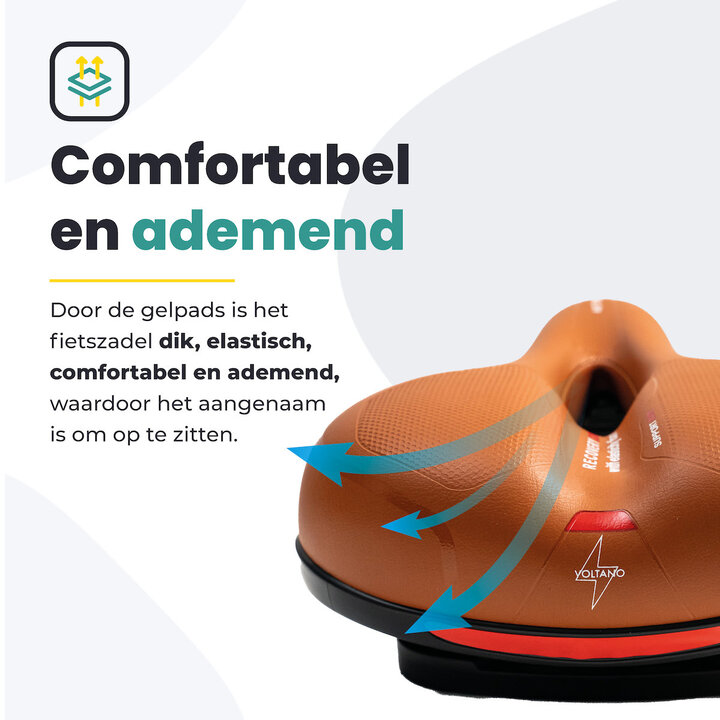 Voltano Fietszadel Met Gelpads - Bruin