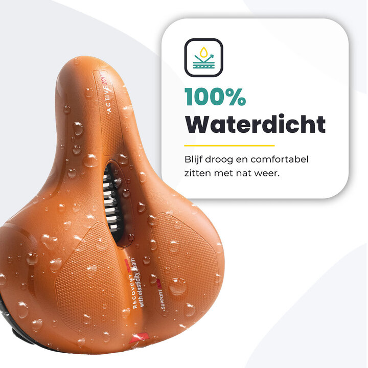 Voltano Fietszadel Met Gelpads - Bruin