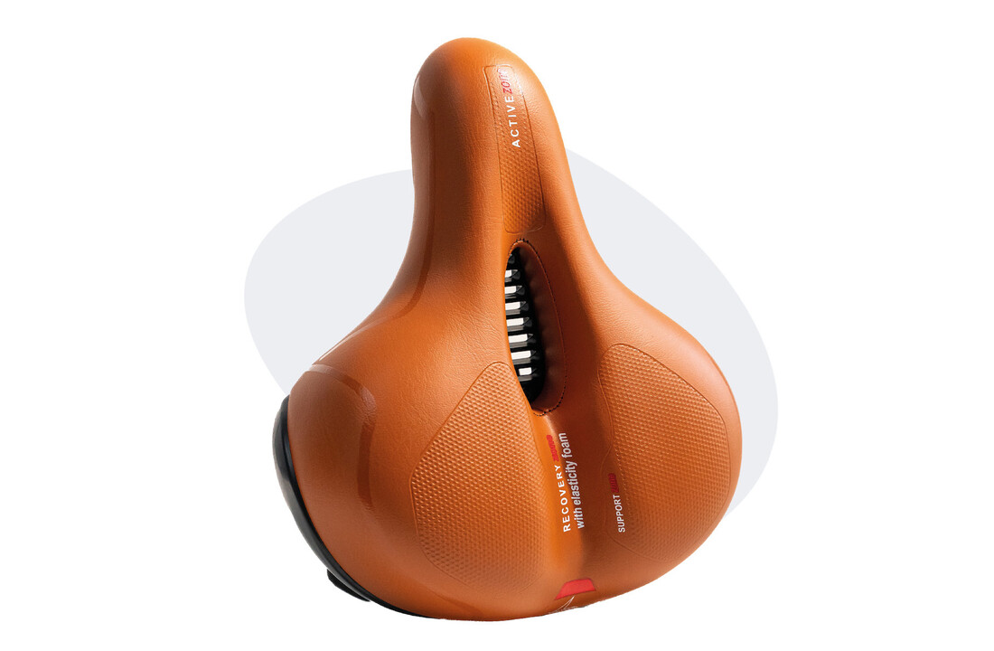 Voltano Fietszadel Met Gelpads - Bruin