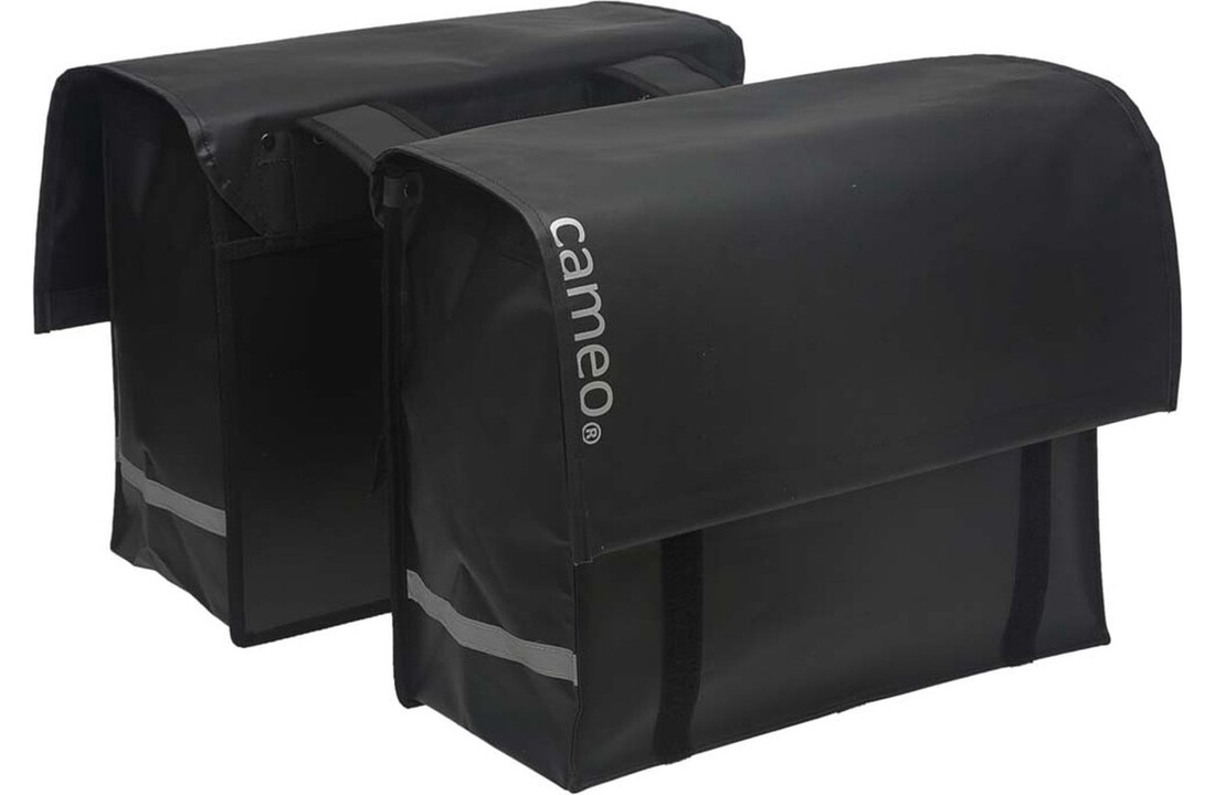 New Looxs Cameo Dubbele Fietstas - Mat Zwart - 46 Liter - Bisonyl