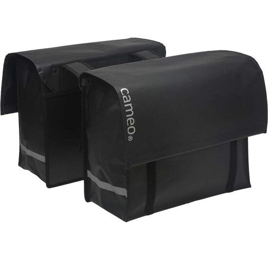 New Looxs Cameo Dubbele Fietstas - Mat Zwart - 46 Liter - Bisonyl